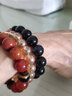 绿侬珠宝 半满肉火焰纹南红玛瑙圆珠散珠子手串隔珠星月菩提diy配珠 直径约10mm/一组2颗 实拍图