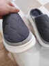 安尚芬居家防臭棉拖鞋男士大码秋冬季加绒室内保暖防滑软厚底地板拖女款 深灰 42-43 标准码 实拍图