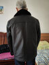 雪豹新款头层鹿皮水貂内胆毛领真皮皮衣男士皮毛二体皮夹克加厚外套 黑色 XL / 50(175/96A) 实拍图