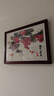 良木新中式电表箱装饰画免打孔总闸开关配电箱遮挡装饰画壁画柿柿如意 15-紫气东来-红褐实木框 80*60CM液压款遮挡70*50 实拍图