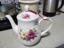 文盾 陶瓷大号茶壶泡茶壶 家用餐厅防爆耐热过滤茶壶单壶凉水壶冷水壶咖啡壶 锦绣富贵1.5L（5瓶易拉罐可乐） 实拍图