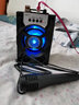 拼搏者 无线蓝牙音箱大音量七彩灯便携式户外广场舞音响话筒K歌收款播报 音箱+有线话筒 实拍图