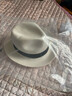 Mr DUCK匠人手工编织帽 白色巴拿马草帽男女礼帽 大帽檐大头围防晒遮阳帽 MS186108-米白色 （经典款小边） M（适合56-58cm头围） 实拍图