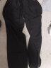 红蜻蜓（RED DRAGONFLY）休闲裤男士运动微弹时尚品牌印花百搭休闲直筒长裤子 黑色A M 实拍图