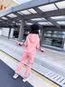 卡瓦拉三件套童装女童套装中大童秋冬加绒加厚保暖休闲马甲卫衣小女孩 White粉色三件套 130 码 实拍图