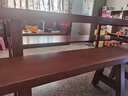 昌大圭客厅实木大书桌双层写字桌学习长桌工作台家用办公桌书法桌会议桌  标准版:200*80*高75厚5cm包送装 实拍图