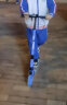 时尚顽童成人滑板车儿童两轮代步折叠二轮减震大童6到7-10-14-15岁12以上 蓝色折叠单减震手刹款6岁到成人 实拍图