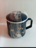 天喜（TIANXI）陶瓷茶杯办公室男士高档水杯带盖茶水分离泡茶办公杯400ml 实拍图