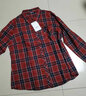 横行道新款春秋装复古格子长袖衬衫休闲宽松外套2026棉衬衣显瘦女装 红格 4XL 实拍图
