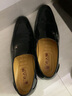 老人头英伦套脚牛皮正装鞋男士百搭舒适内增高亮皮皮鞋6cm结婚鞋2233-7 平底黑色皮里 38 实拍图