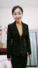 名流都会职业装女装套装长袖小西装女士正装工作西服面试 黑色单件西装（两粒扣） L（100-110斤） 实拍图