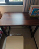 卓博电脑桌台式书桌学习桌办公桌培训桌电竞桌长条桌子BZ08胡桃色1.2m 实拍图