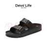 Devo Life的沃男女同款凉拖EVA一字拖鞋外穿夏季防水海边沙滩鞋1618 黑色EVA 37 晒单实拍图