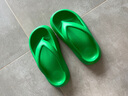 IQGD拖鞋女人字拖沙滩凉拖鞋外穿简约夏季E3004 深绿 36-37  实拍图