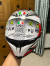 AGV K5S摩托车双镜片头盔机车跑盔男女骑行全盔四季通用安全帽3C PLASMA WHITE BLACK/RED XL（适合60-63头围） 实拍图