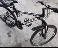 云宵山地自行车成人山地车公路男士单车变速骑行越野赛车轻便中生学生 尊享铝架三刀轮-黑白色 27.5寸30速【适合165-185cm】 实拍图