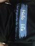 真维斯（Jeanswest）短袖t恤男女同款夏季青少年学生ins风简约纯棉半袖T恤衫宽松上衣 黑色(你好生活) 2XL 体重【130-150斤左右】 实拍图