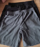 真维斯（Jeanswest）短裤男夏季薄款宽松直筒百搭潮牌简约字母印花凉感透气速干冰丝裤 黑色 纯色 XL 【120-140斤】 实拍图