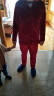 KJ睡衣女本命年红色家居服长袖睡衣睡裤套装金丝绒可外穿结婚新娘 221酒红 L(100-125斤可穿) 实拍图