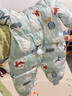 巴拉巴拉童装婴儿连体衣宝宝冬装外出羽绒服服连帽鹅绒萌男童女童 绿色调00344-白鹅绒 80 cm 实拍图