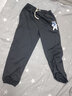 百鹊亭买一送一包邮】裤子男秋冬季运动宽松直筒裤港风百搭束脚休闲卫裤 太空人黑色+黑色 【2件装】 2XL 实拍图