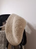 慕琼（MUQIONG）渔夫帽子女冬双面可戴羊羔毛秋冬百搭毛绒水桶冷帽显脸小可爱保暖 米色 双面戴均码54-59cm 实拍图