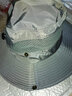 蓓莉卡 帽子女夏天情侣骑车遮阳帽登山大沿防晒帽出游渔夫帽沙滩太阳帽 浅灰色-两种戴法半网202款 实拍图