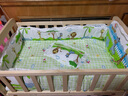 笑贝乐实木婴儿床宝宝摇篮床童床无油漆可变书桌可侧翻与大人床合并 大床（长102宽60）床（无蚊帐） 实拍图