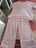 芊之雅（QIANZHIYA）梭织棉纱布睡衣女夏天纯棉七分袖裤居家服套装女生韩版休闲家居服 BNC-1012兰色 女XL/170(建议125-145斤穿) 实拍图
