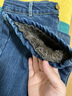 黛姿茹窄版加绒牛仔阔腿裤女秋冬2025新款女士高腰小个子九分牛仔裤子 复古蓝色长裤/加绒款 加绒 M (27) 【95-105斤】 实拍图