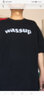 WASSUP LEMON短袖t恤男纯棉2023新款wassup国潮落肩宽松情侣装简约印花上衣 黑色3049 XL    150-170斤 实拍图