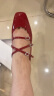 思加图韩安娜呀推荐2024春季新款爱丽丝玛丽珍鞋法式单鞋EUE04AQ4 玫瑰红（宽版） 37 晒单实拍图