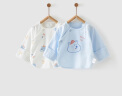童泰新生儿衣服婴儿初生0-3个月宝宝纯棉半背衣四季2件装 熊墩墩 52cm 实拍图