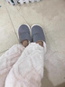 洁丽雅防水棉拖鞋女士秋冬季全包跟情侣月子鞋保暖踩屎感防滑棉鞋男冬天 灰色 38-39 【适合37-38】 实拍图