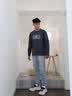 啄木鸟长袖T恤卫衣青少年男生上衣服秋冬季潮流内搭男士加绒加厚打底衫 005灰色+002白色 XL 实拍图