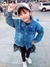 巴妮巴妮品牌童装女童牛仔外套春秋款儿童中大童春季牛仔衣女孩牛仔褂时尚 蓝色 140码建议135厘米身高左右 实拍图