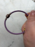 周生生【细绳】串珠3mm细版手绳转运珠皮绳定价不锈钢绳-紫、粉紫 G17 实拍图