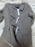 无印良品（MUJI）女式 羊毛混 牛角扣大衣 长款外套 毛呢大衣秋冬 炭灰色2A L  实拍图