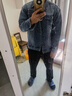真维斯（JEANSWEST）夹克男2025秋季亲肤透气刺绣时尚百搭男士牛仔夹克外套蓝色XL 实拍图