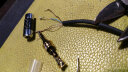 YYTCG 纯铜镀金 3.5mm耳机维修立体声插头 3节4节带麦焊接头 三节四节AUX碳纤接头DIY 一个碳纤版（4mm三节直头） 实拍图