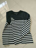 佐丹奴T恤女纯棉条纹海军风海魂衫开叉下摆圆领长袖t恤女13322802 实拍图