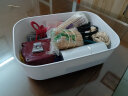 星优（XINGYOU） 桌面收纳盒整理盒办公室杂物塑料收纳筐浴室用品储物盒 中号扁款-无盖 实拍图