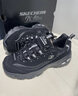 斯凯奇（Skechers）女鞋夏季小白鞋蕾丝休闲运动熊猫鞋黑色增高厚底老爹鞋11959 白色/WHT 40 实拍图