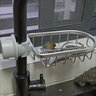 家佰利厨房水龙头置物架沥水架免打孔水槽挂篮水池海绵抹布收纳挂架 灰色_左右通用款 实拍图