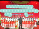大合唱演出服女新款长裙主持宴会中老年合唱团指挥亮片显瘦晚礼服 金色【礼服女】 4XL 实拍图