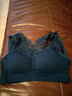 俞兆林内衣女学生聚拢性感蕾丝美背裹胸带胸垫无钢圈背心式文胸睡眠胸罩  V领蕾丝WX 蓝色1件 均码 （80-135斤） 实拍图