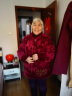 安贞雪中老年女装妈妈装冬装棉服冬季老年人女士喜庆过寿生日款LYFS367 红色套装 4XL建议130-145斤 实拍图