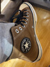 匡威（Converse）官方 1970S男女高帮复古翻毛皮运动鞋棕色169337C 169337C/褐色 39.5 实拍图