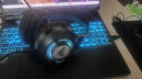 狼蛛（AULA）S602游戏耳机 有线电脑耳机耳麦 吃鸡耳机 头戴式耳机带麦 幻彩发光重低音虚拟7.1声道 黑色USB 实拍图