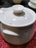 陶立方 德化玉瓷盖碗陶瓷茶具三才碗家居自用白瓷茶碗功夫茶具泡茶杯 玉瓷手抓壶 实拍图